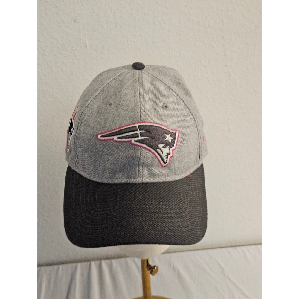 New Era 9TWENTY Women New England Patriots Hat Gray Pink Breast Cancer Awareness